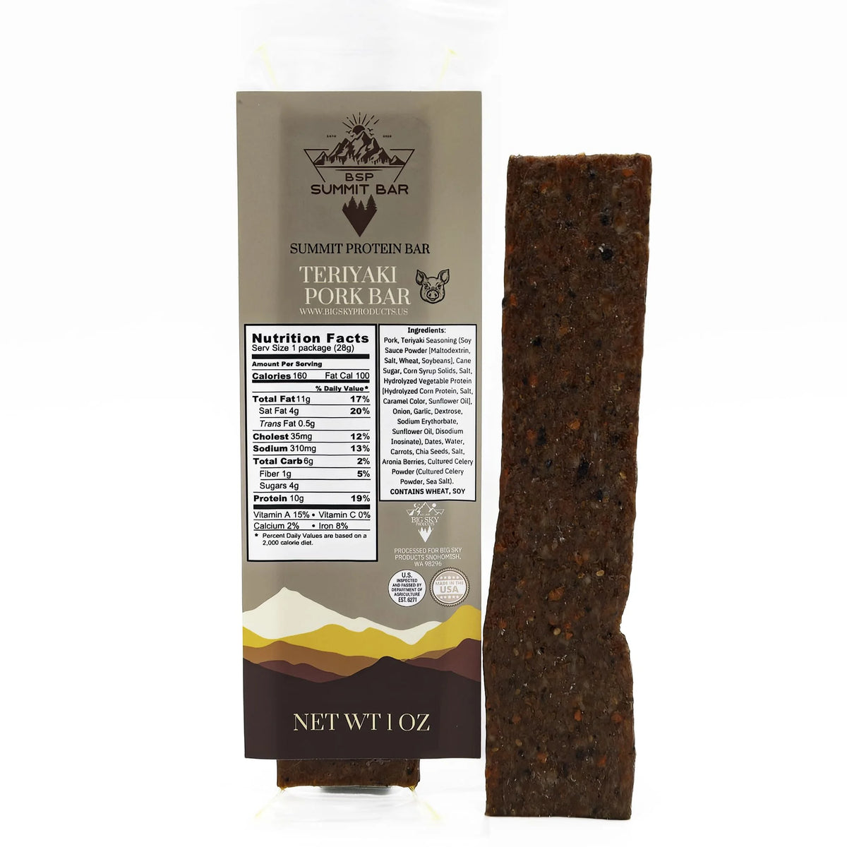 High Protein Teriyaki Pork Meat Bars 5 Pack Q949