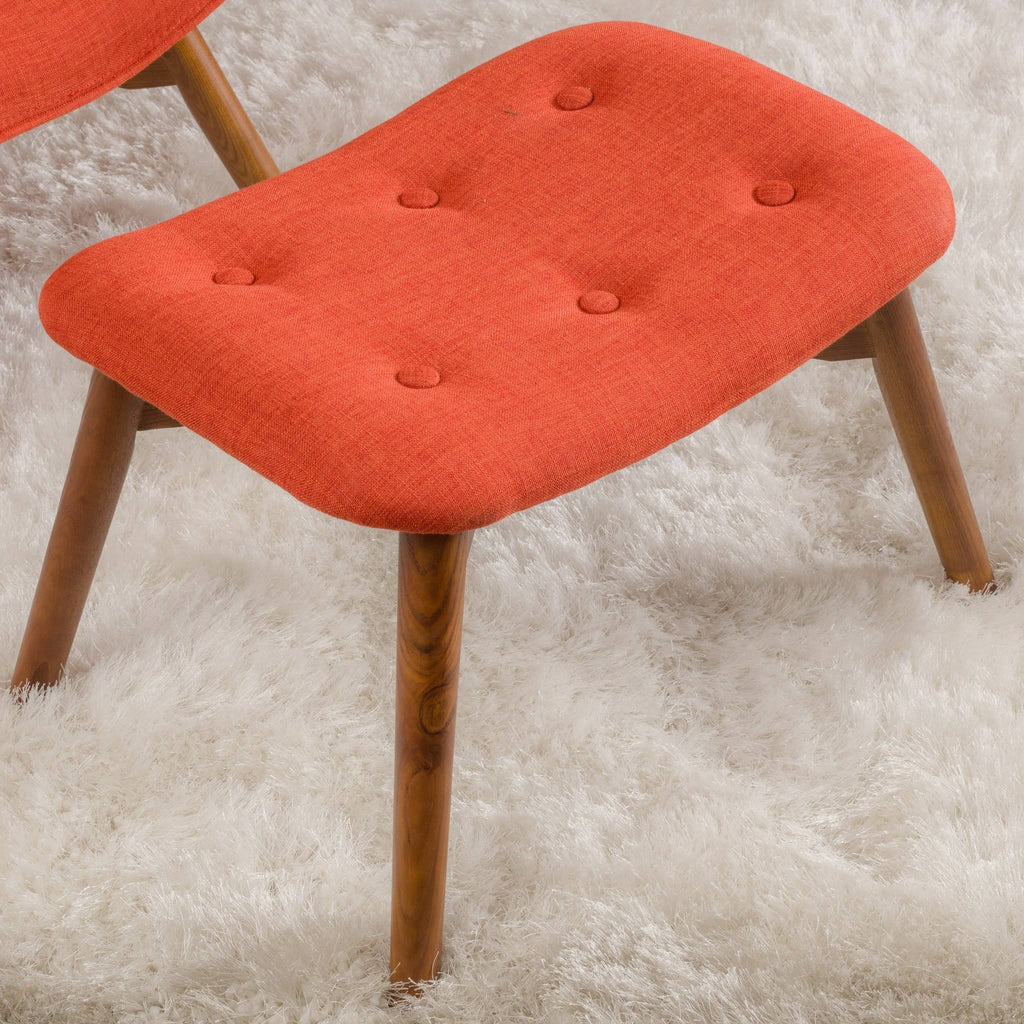 Mid Century Modern Contour Chair with Footstool Z349070