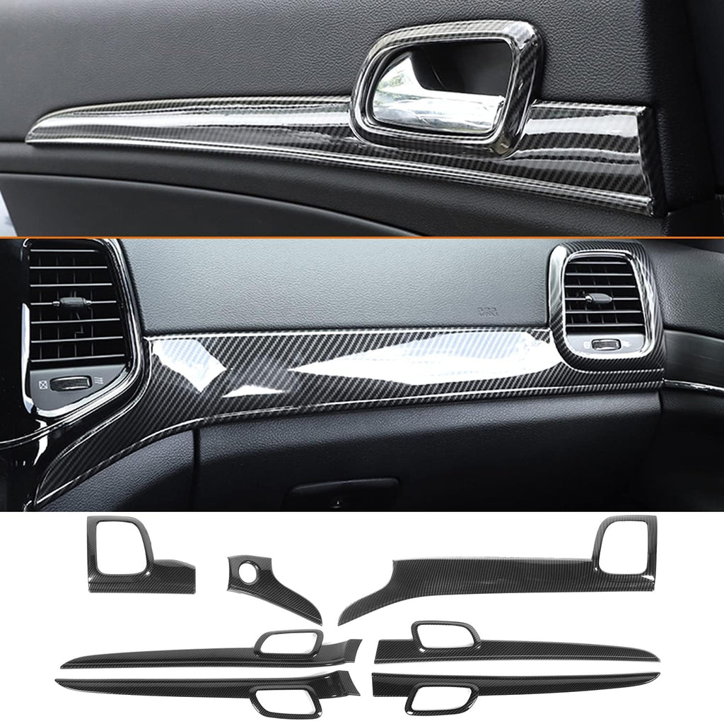 Real Carbon Fiber Black Cup Holder Center Console Trim J6194