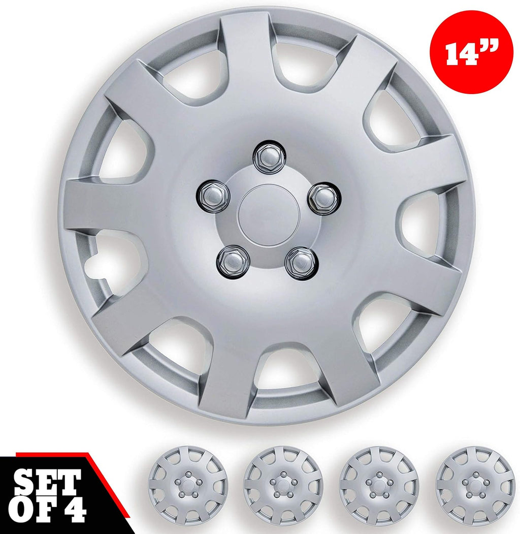 15-Inch Set of 4 Silver Car Wheel Hub Caps L965415