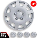15-Inch Set of 4 Silver Car Wheel Hub Caps L965415