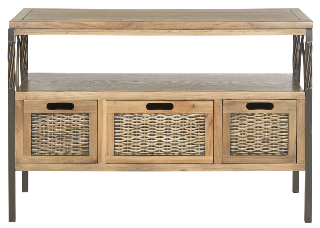 Rustic Console with 3 Drawers E67045