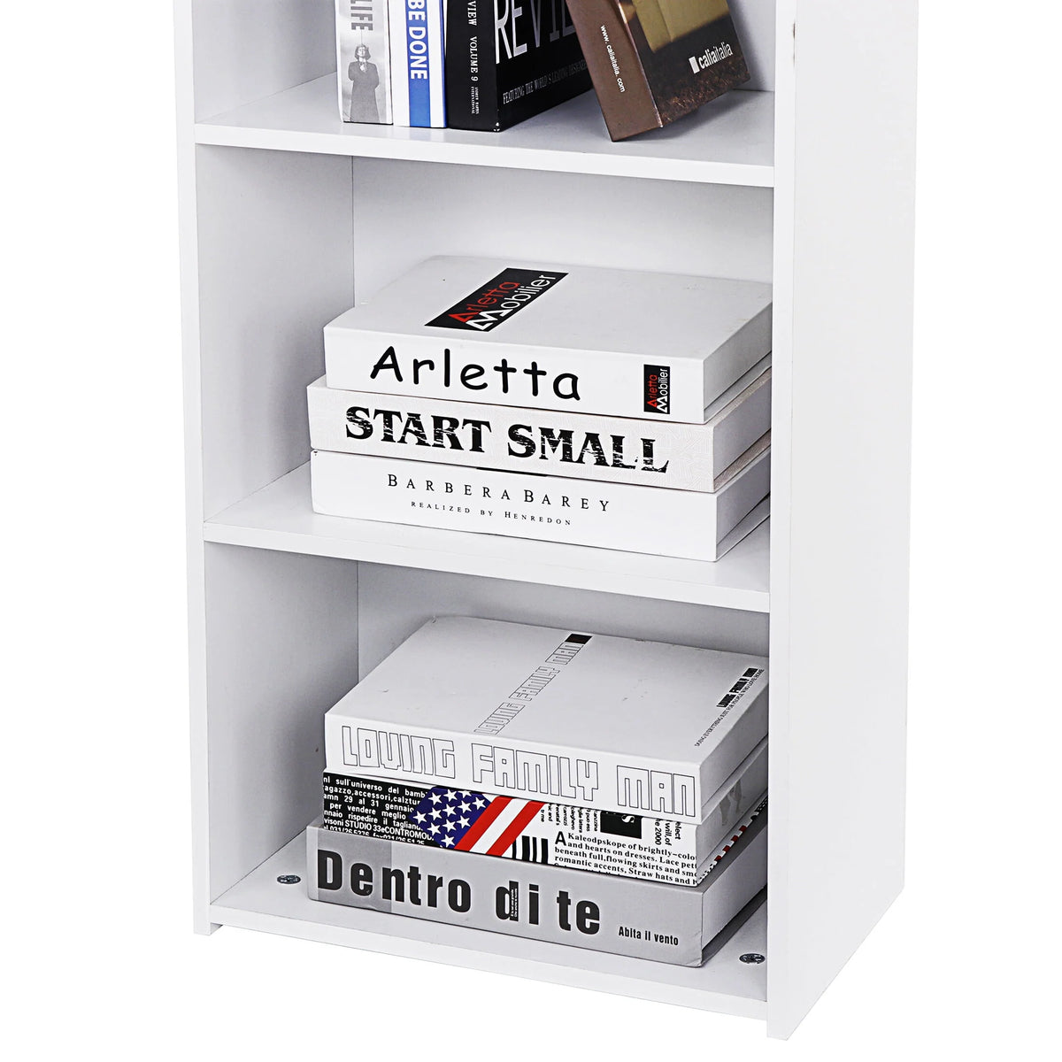 5-Tier Narrow Bookshelf with Adjustable Shelves F821755