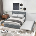 Queen Upholstered Platform Bed with Twin XL Trundle and 2 Drawers Z3529