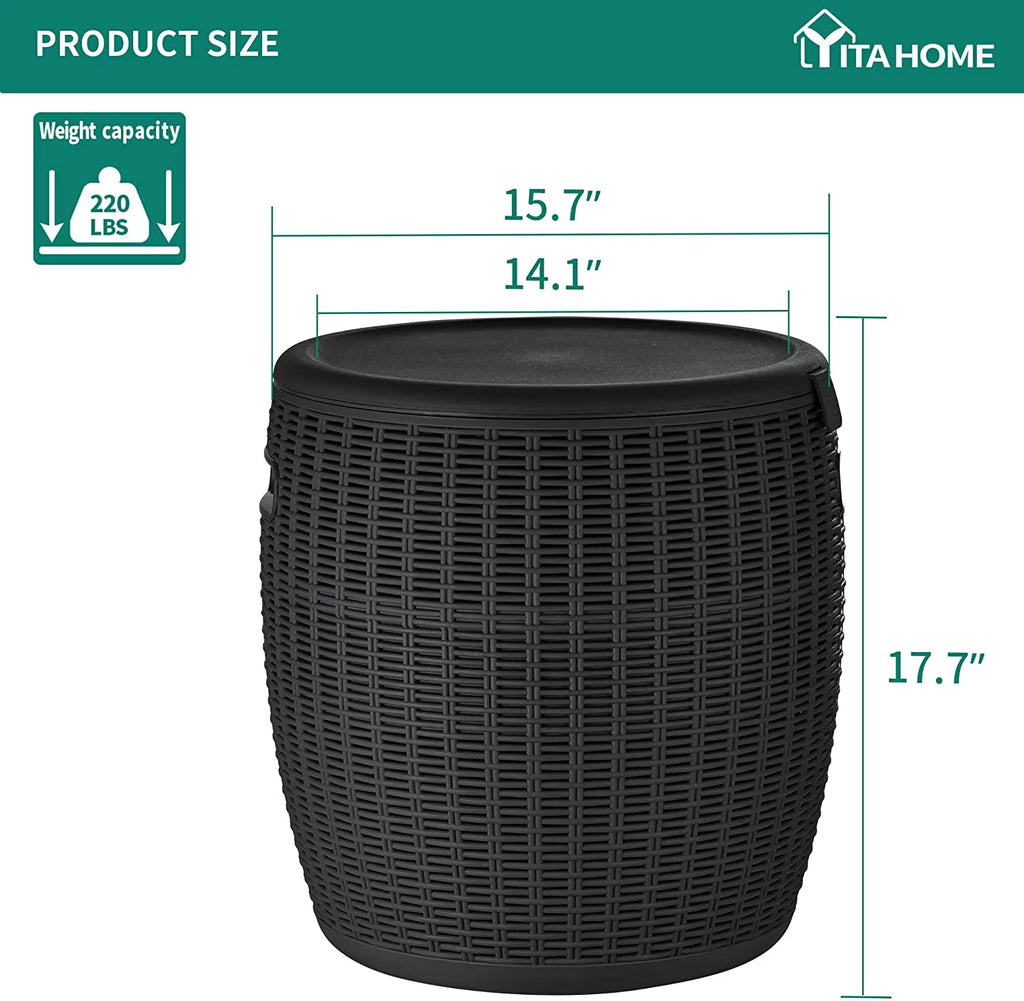Ice Cooler & Side Table with 9.8 Gallon Ice Bucket O505159