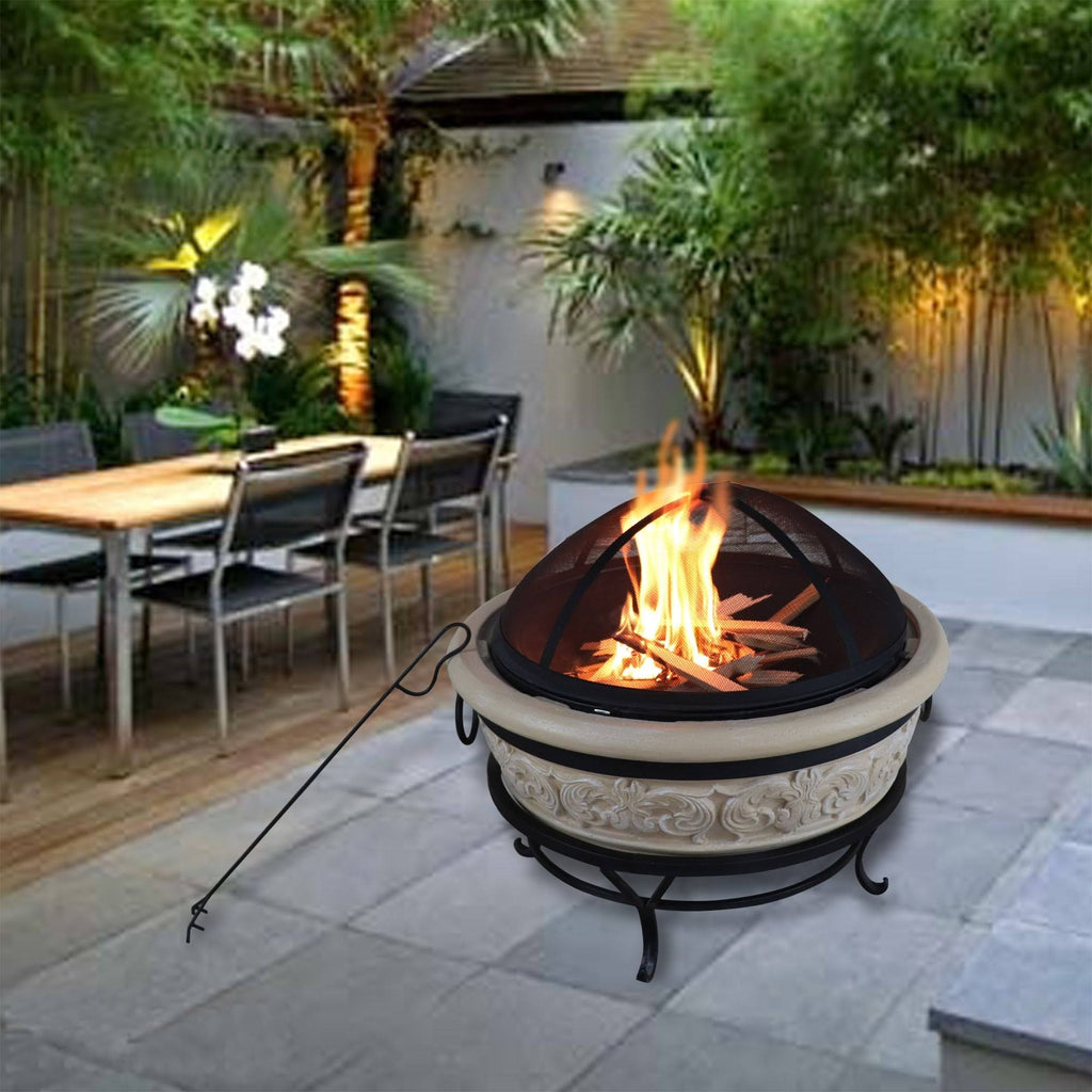 27 inch Round Wood Burning Fire Pit I25577