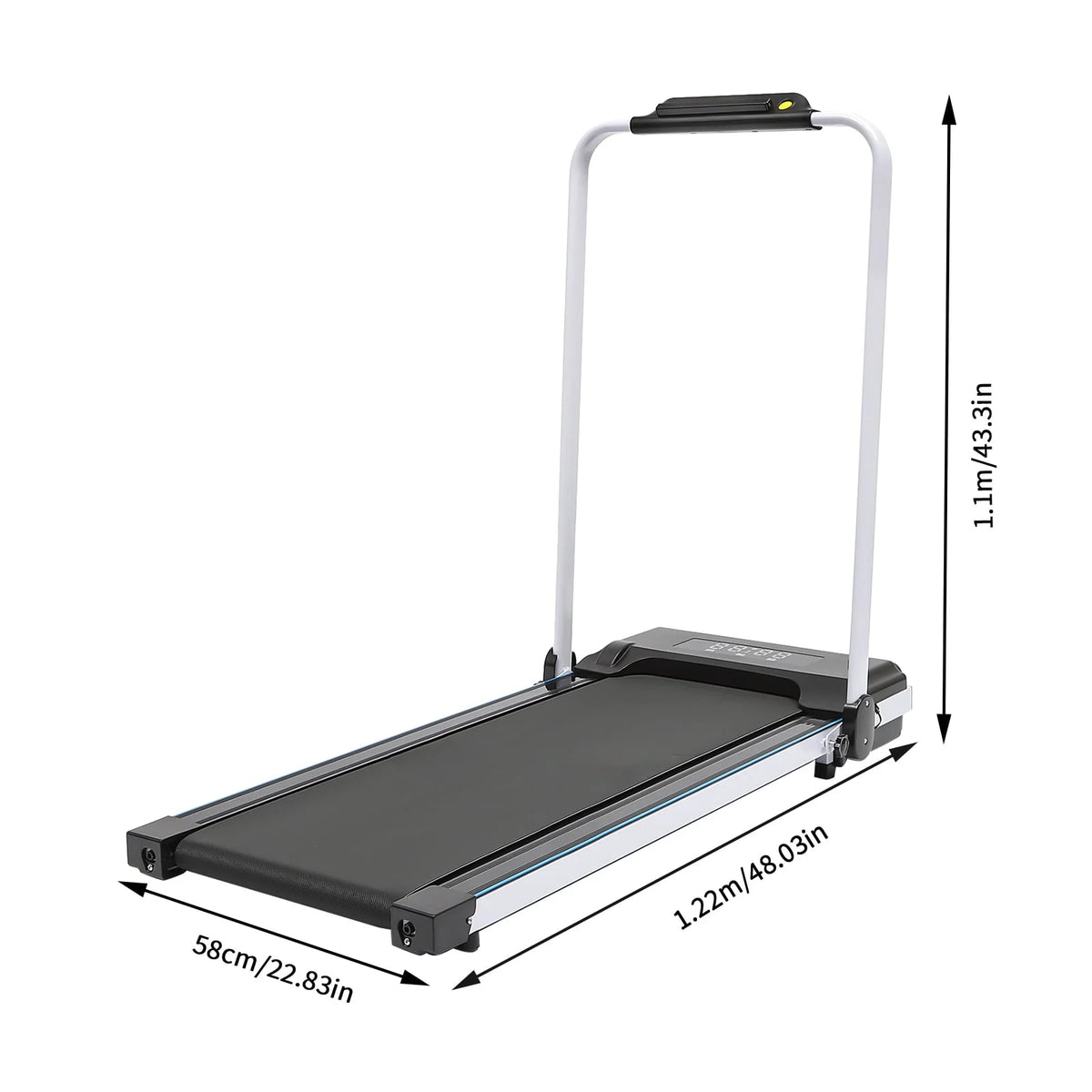 2HP Folding Treadmill with Remote Control and LED Display M246425