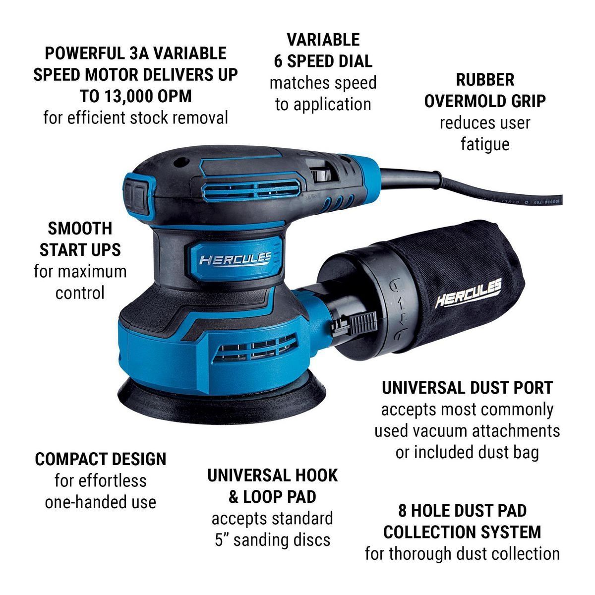 5 in. Random Orbit Palm Sander with Soft Start T937