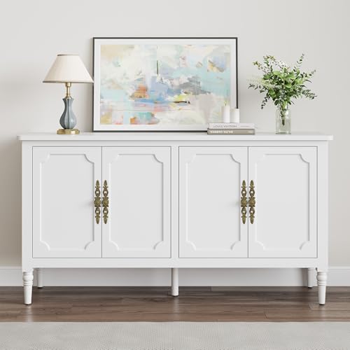 Black 4 Door Wood Console Cabinet U25667
