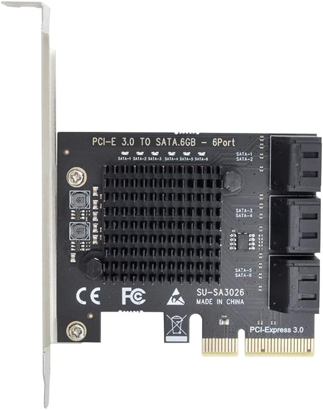 6 Ports SATA 3.0 to PCI Express x4 Expansion Card X4006