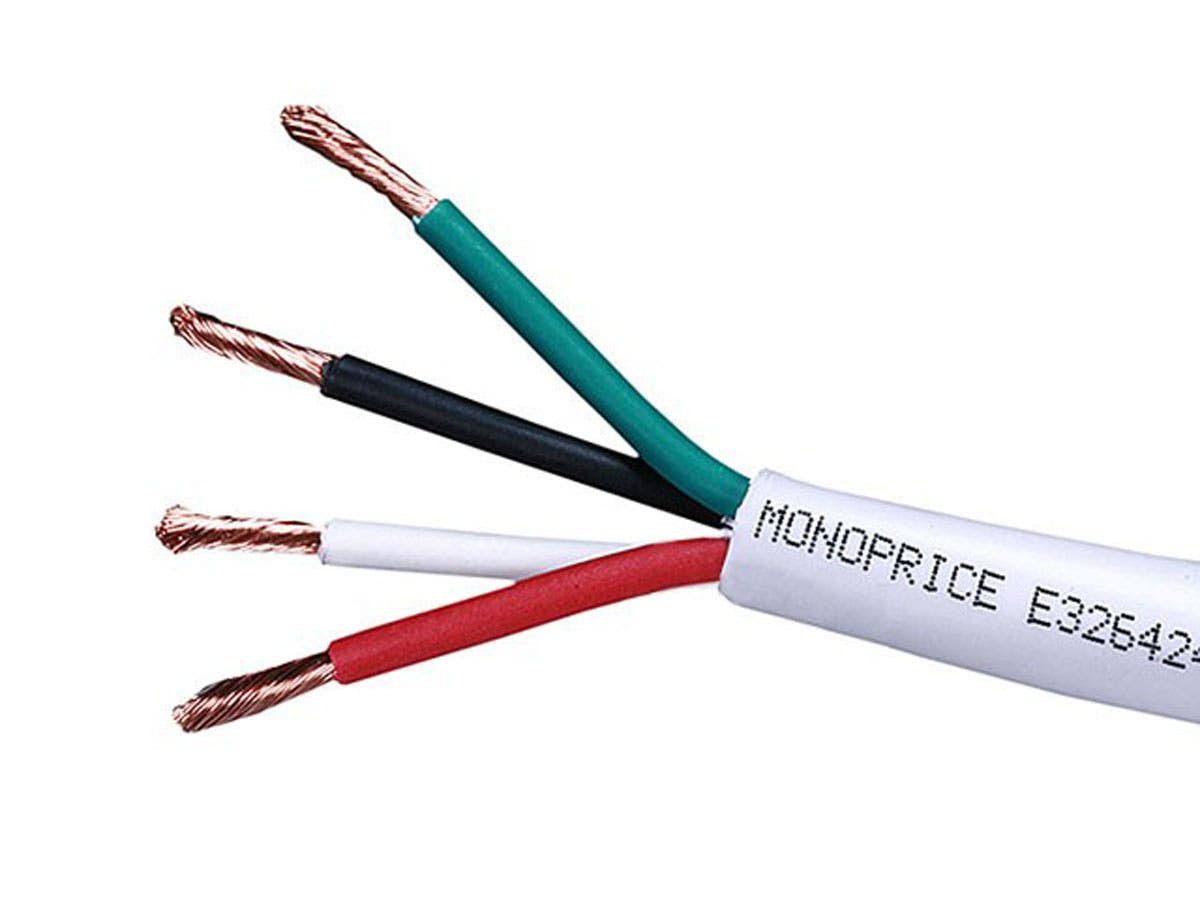12AWG 4-Conductor Speaker Wire Cable 100ft X7275