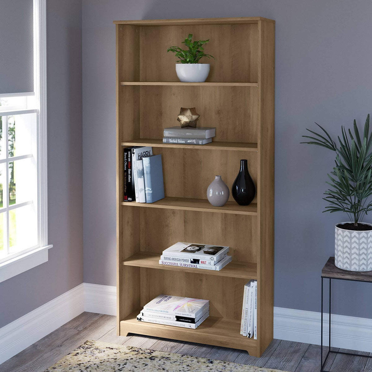Tall 5 Shelf Bookcase B382
