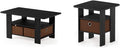 Americano Medium Brown Coffee Table and End Table with Bin Drawer Z21393
