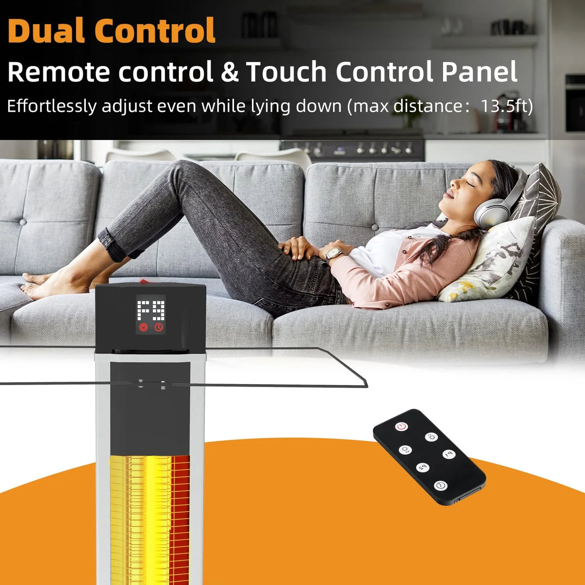 1500W Infrared Electric Patio Heater U89592