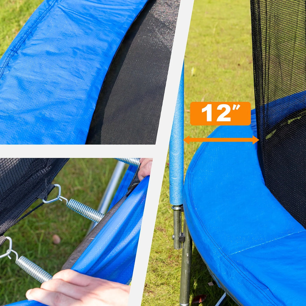 8FT Trampoline with Safety Enclosure Net and Ladder J946707
