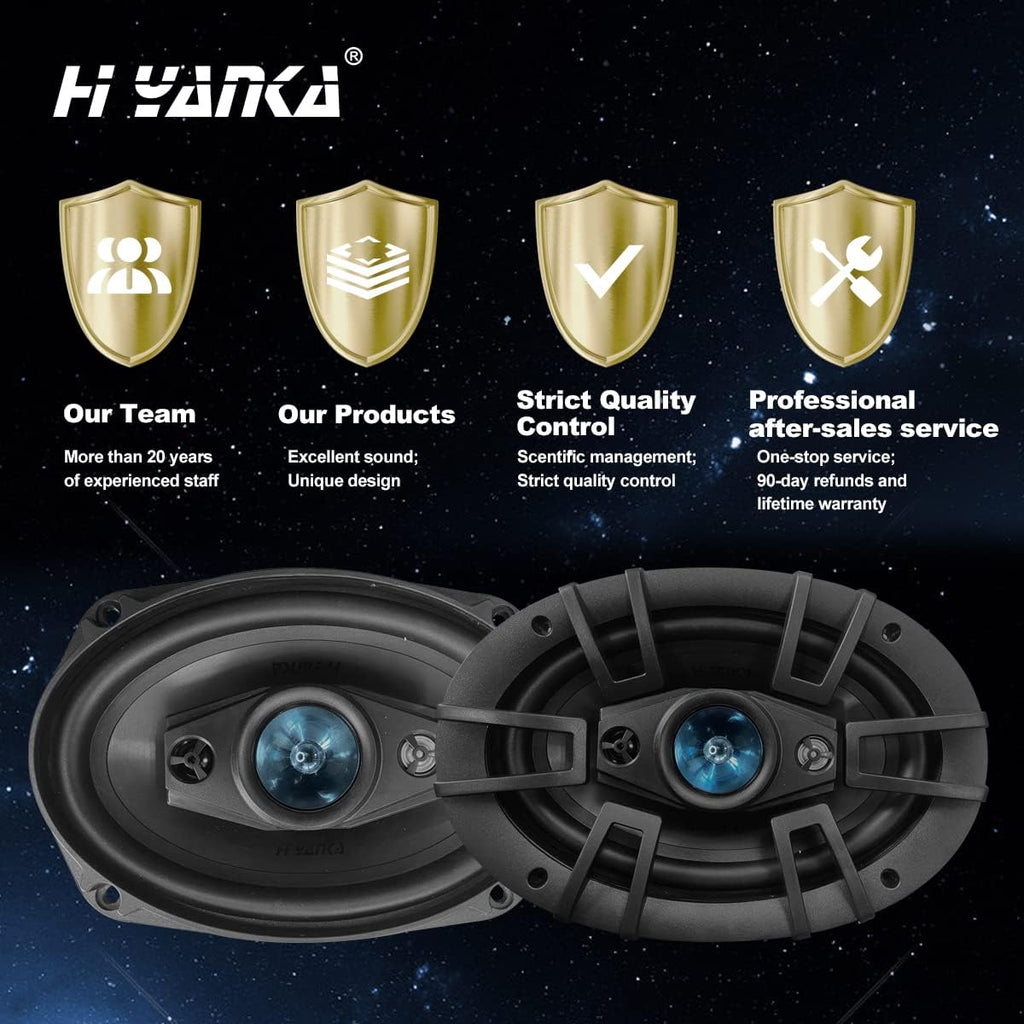 6x9 500 Watt 4-Way Coaxial Car Speakers (1 Pair) T539