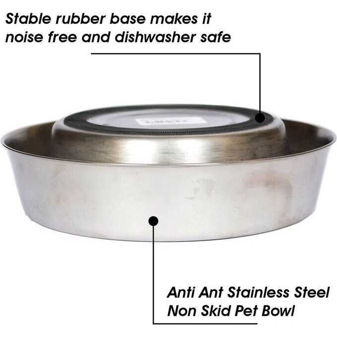 2 Pack Stainless Steel Non Skid Pet Bowl J245