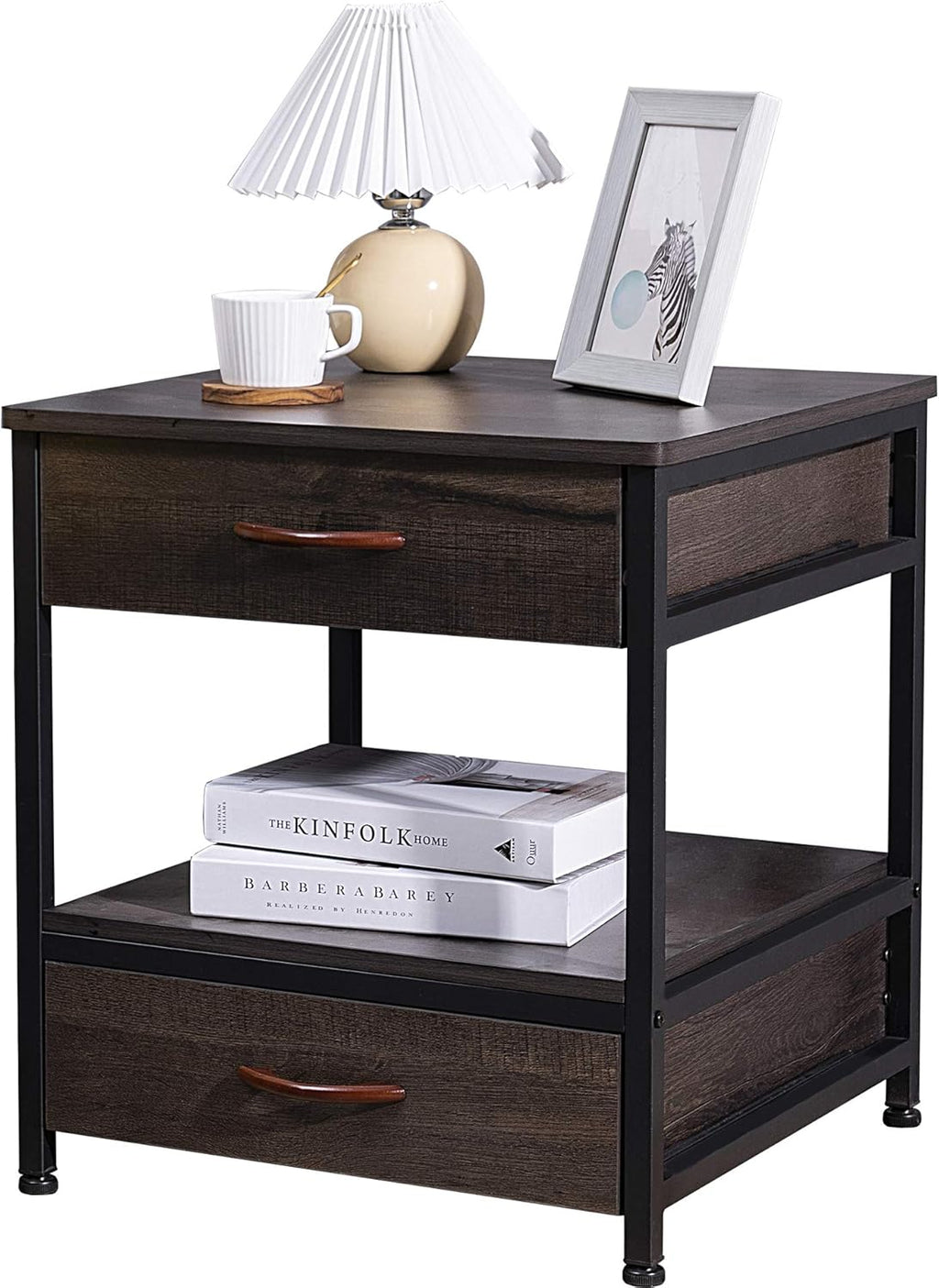 Oak 2 Drawer Nightstand S230