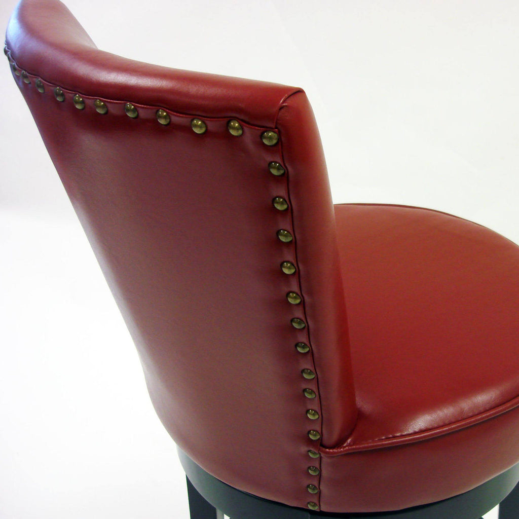 Red Bicast Leather Swivel Bar Stool U594