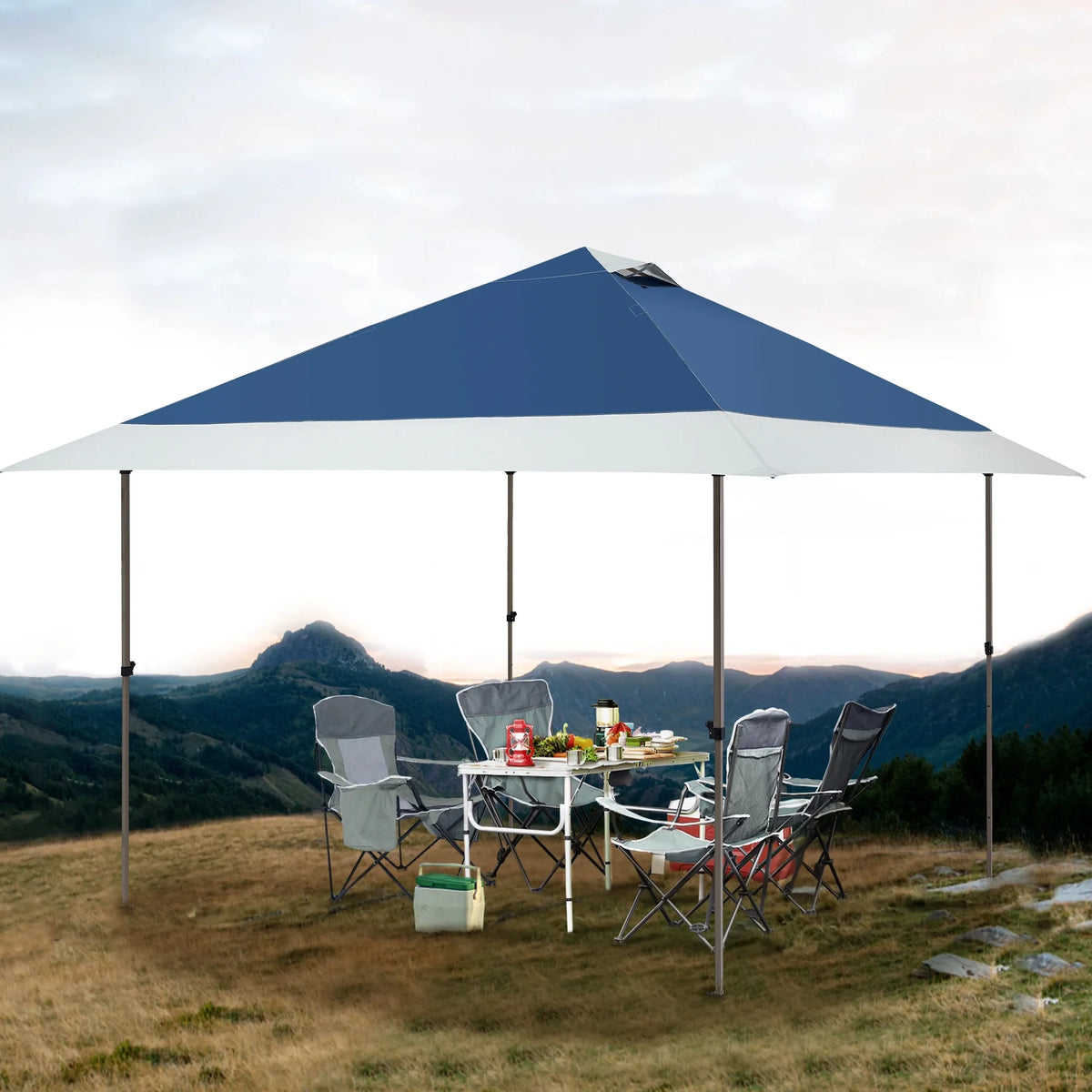 13'x13' Pop-up Canopy with Auto Extending Eaves B831407