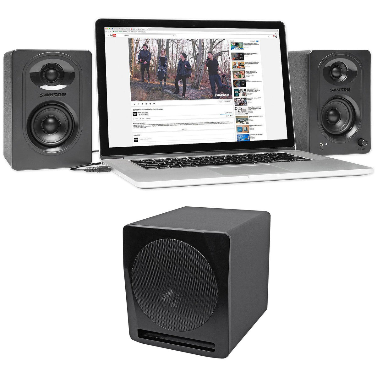 Powered Studio Monitors Speakers with Subwoofer D40328