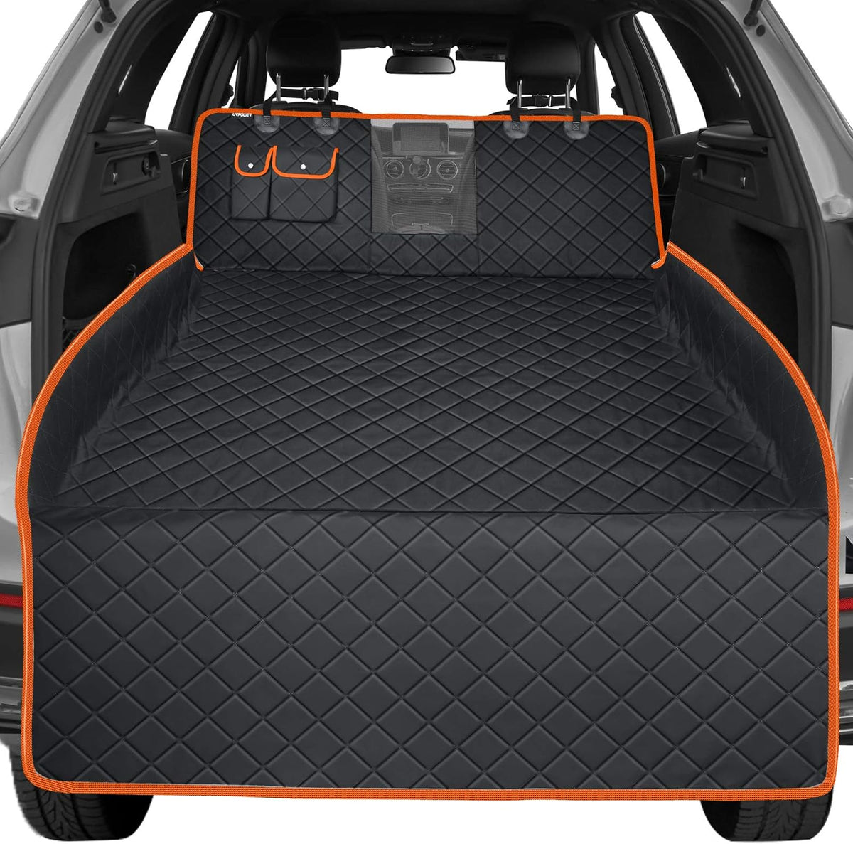 Dog Trunk Cargo Liner with Mesh Window and Storage Pockets G388216