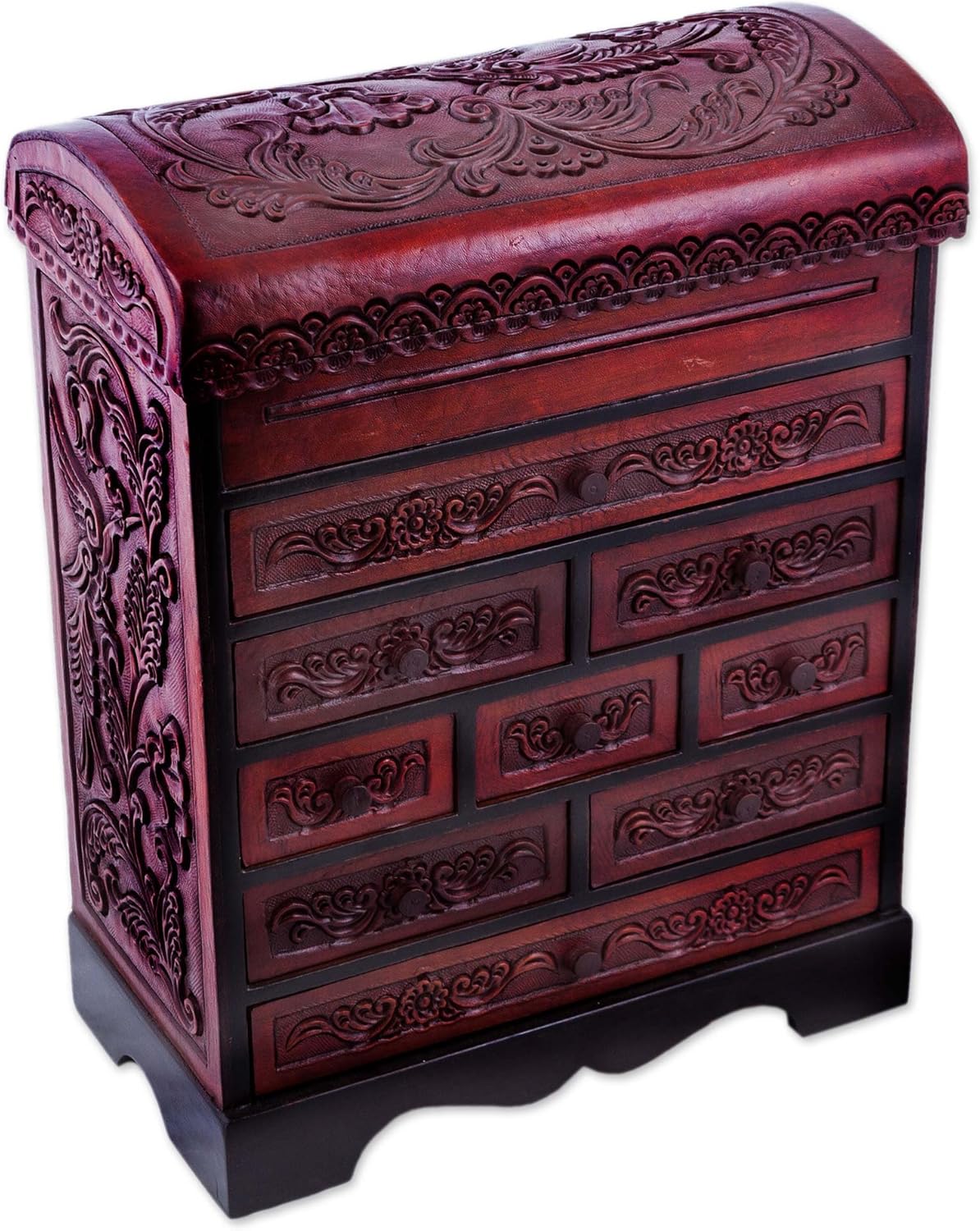 Wood and Leather Jewelry Box O495992