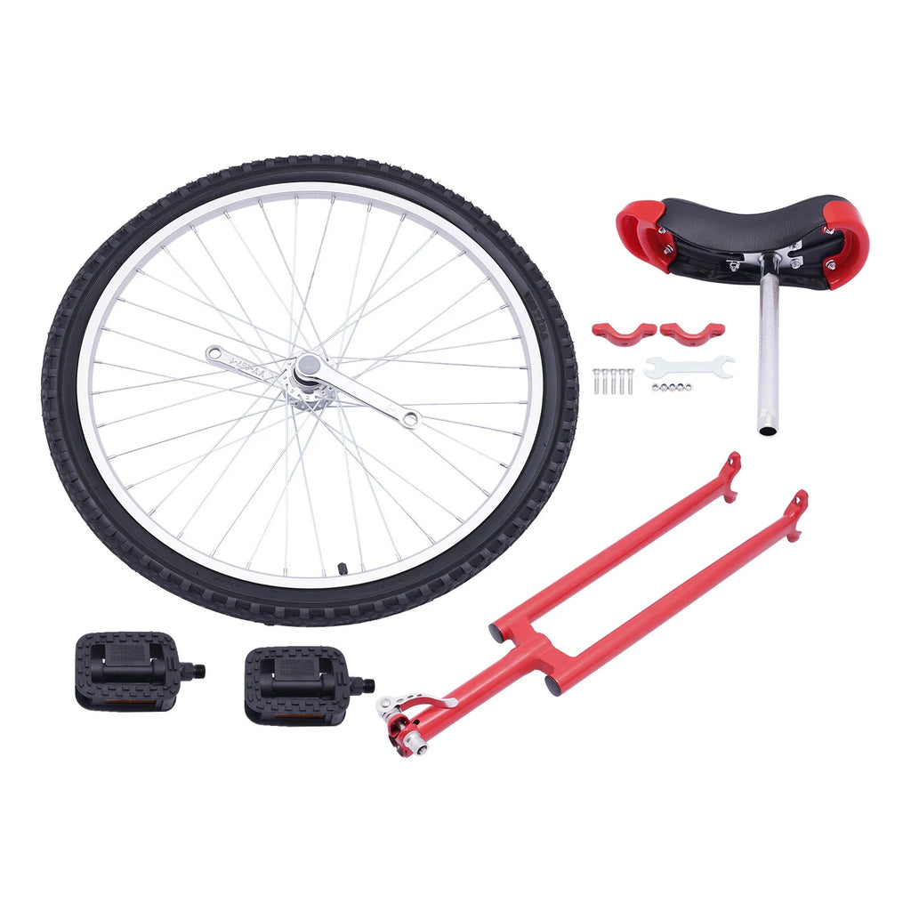 16 Inch Wheel Unicycle Height Adjustable Red W192