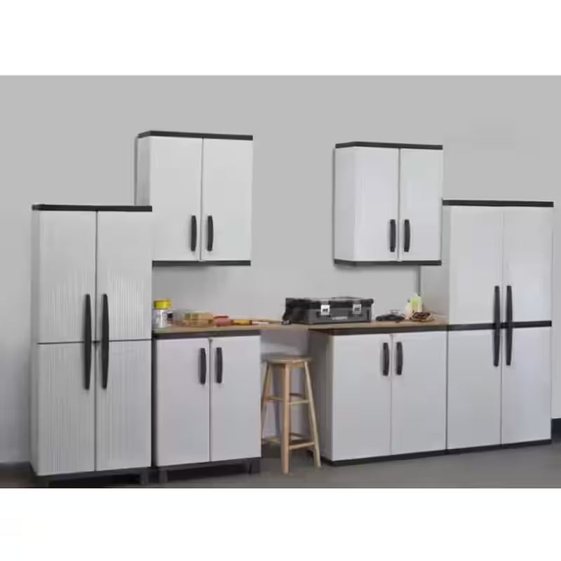 Gray Plastic Freestanding Garage Base Cabinet Y681347