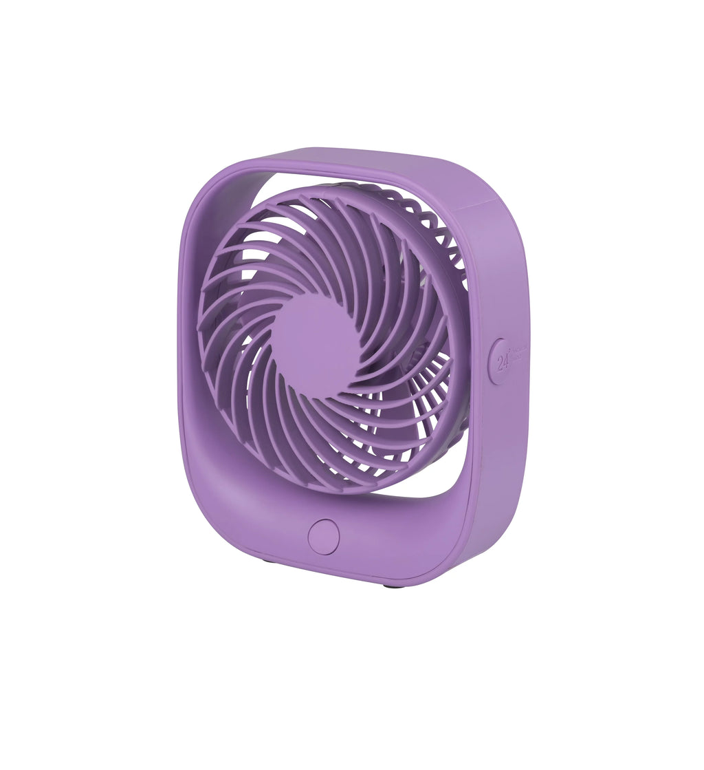 Black Portable Rechargeable USB Tabletop Fan Y2431