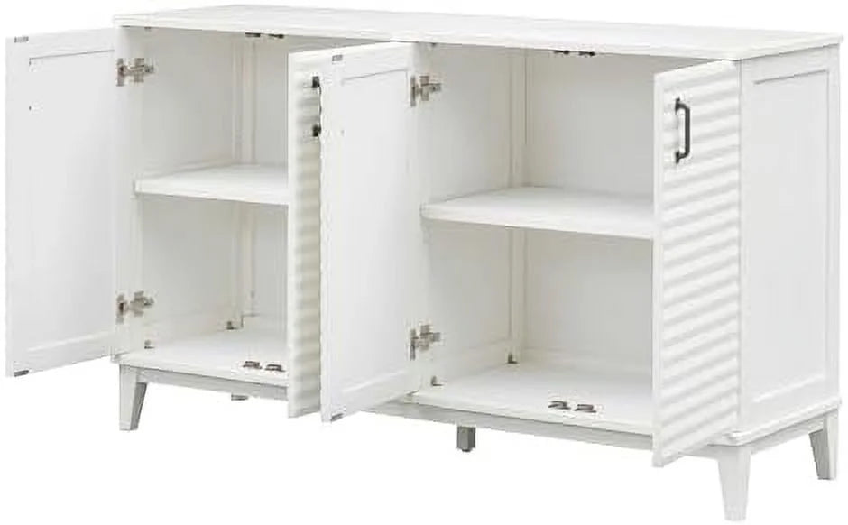 60" 4 Door Sideboard Cabinet with Marble Sticker Desktop X6485