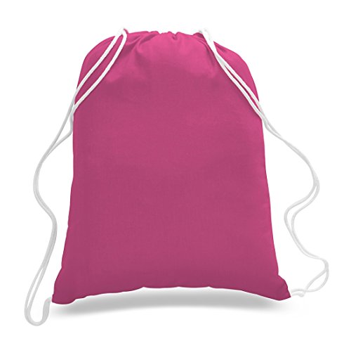 12 Pack Cotton Canvas Drawstring Backpack Bags N961185