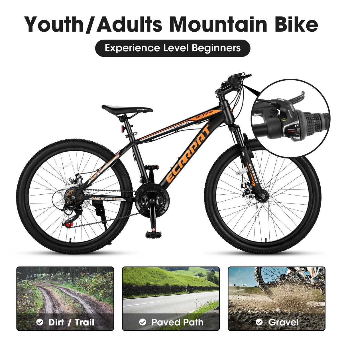 24 inch Aluminum Mountain Bike with Disc Brakes P18363