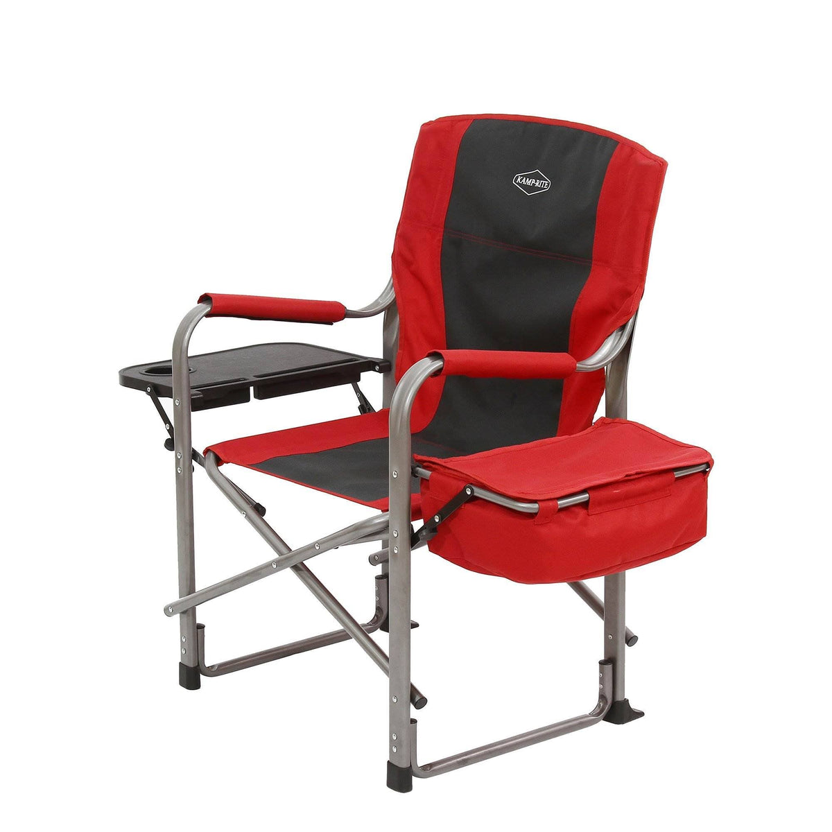 Folding Director's Chair with Side Table & Cooler Red J48426