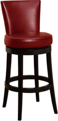 Red Bicast Leather Swivel Bar Stool U594