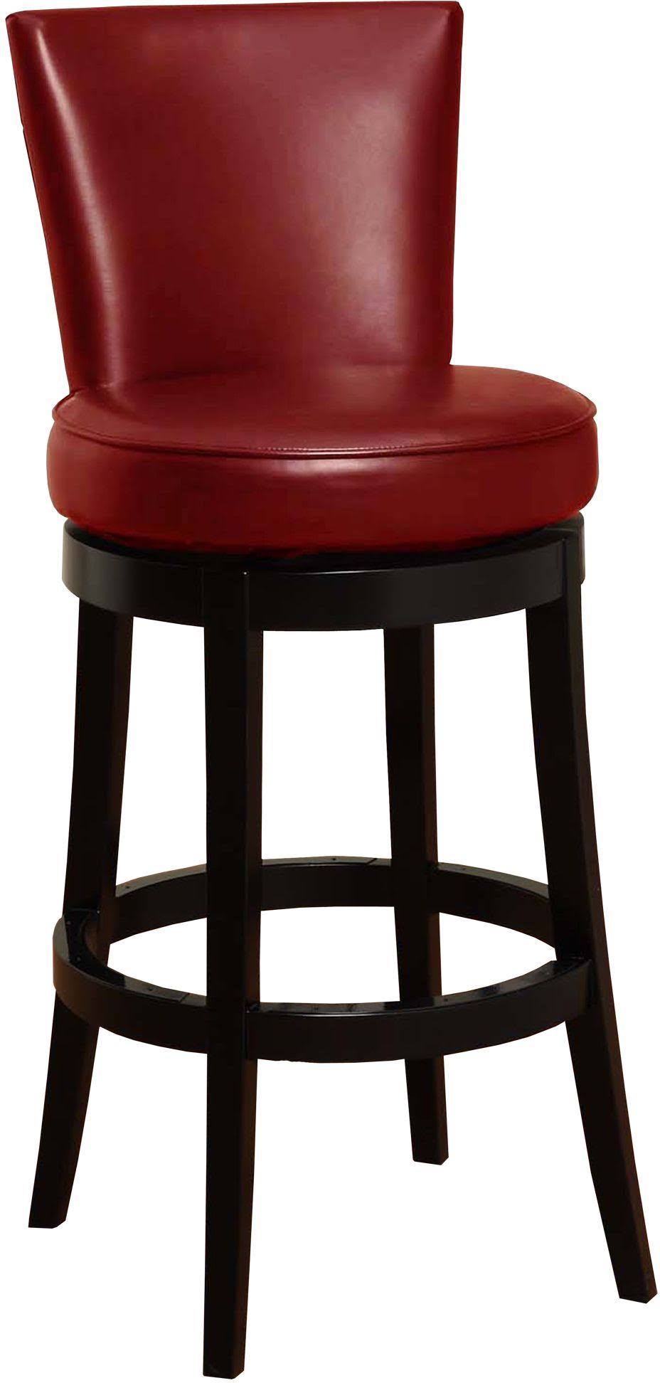 Red Bicast Leather Swivel Bar Stool U594