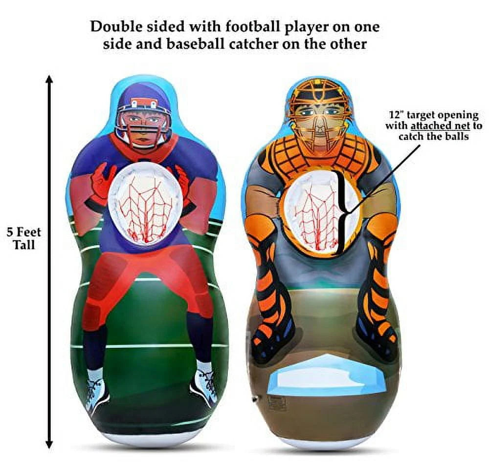 Inflatable Two Sided Toss Game with Plush Balls D69586