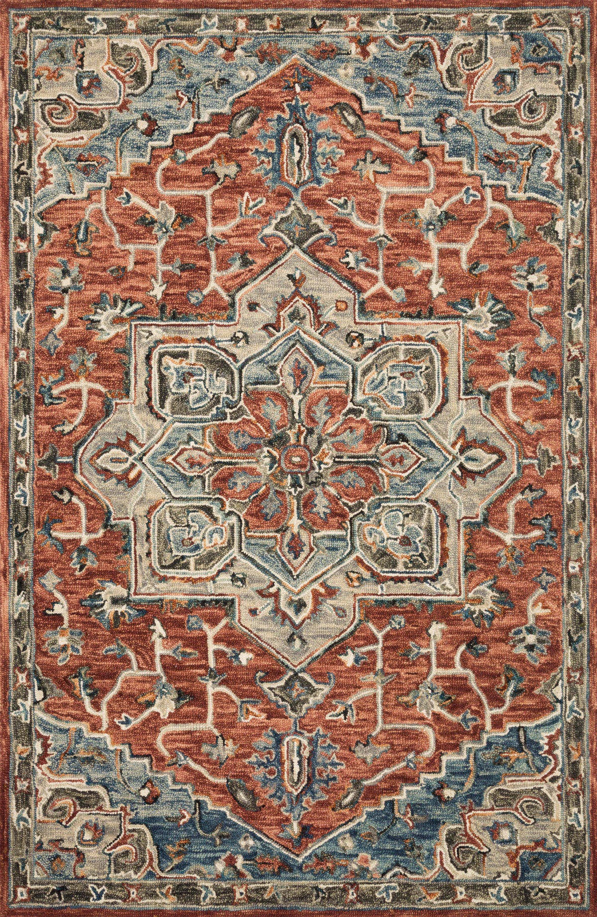 Red Multi Rug N737