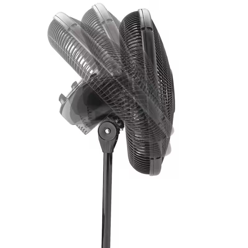 16 in. 3 Speed Oscillating Pedestal Fan with Adjustable Height in Black C713142