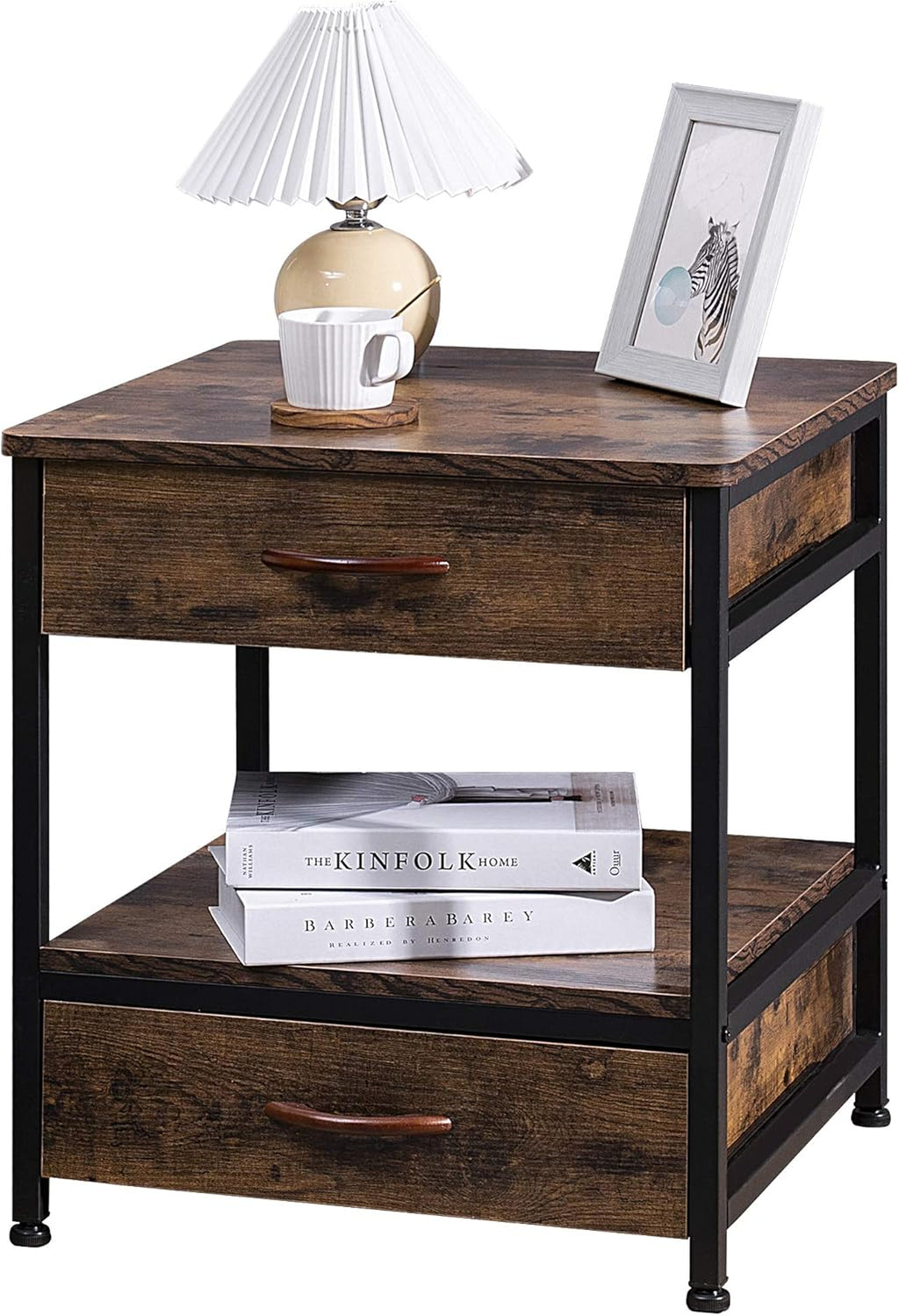 Oak 2 Drawer Nightstand S230