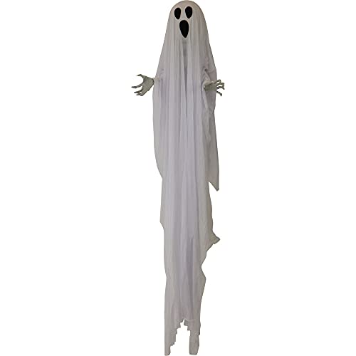 Life-Size 6-Ft Talking Ghost Halloween Animatronic with Lights and Sound D190235