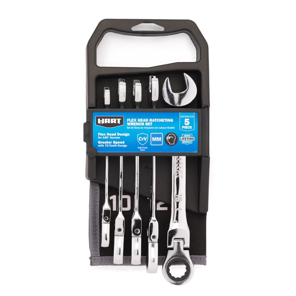 5-Piece Flex Head Ratcheting Wrench Set G2832
