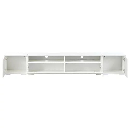 Rattan Style 7 Pieces Floating TV Console Table O89224