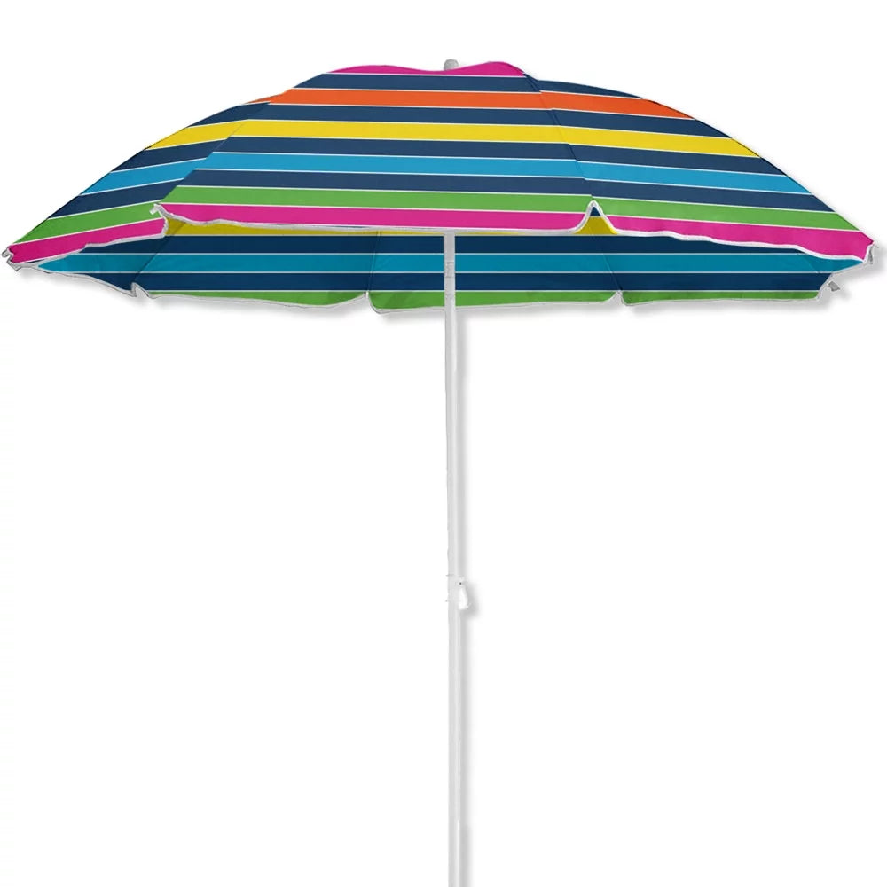 6' Beach Umbrella with UV Protection and Case W2091