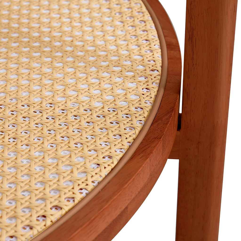 Solid Wood Coffee Table with Glass Top and PE Rattan B5631