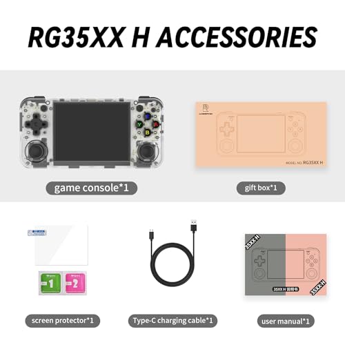Black Retro Handheld Game Console with 3.5 inch IPS Screen and 64G TF Card J5755