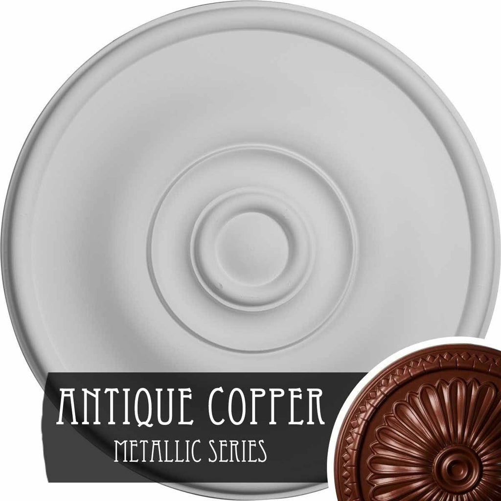 Hand-Painted Jet Black Ceiling Medallion E44474