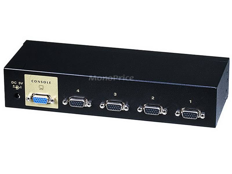 4-Port USB PS2 KVM Switch with Cables X804043