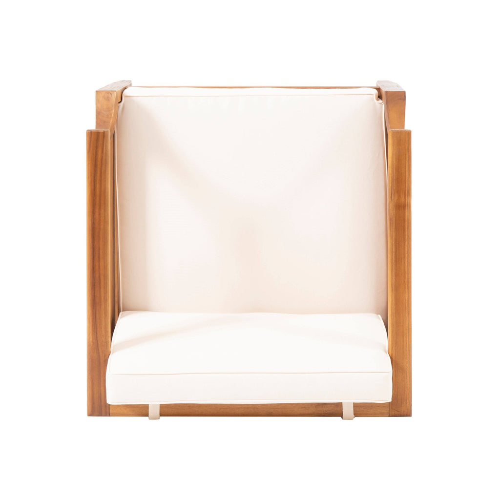 Acacia Wood Club Chair with Cushion Set of 4 S939