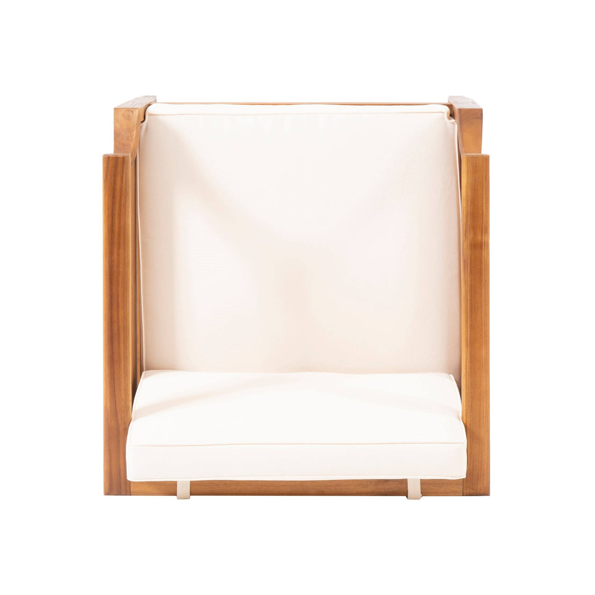 Acacia Wood Club Chair with Cushion Set of 4 S939